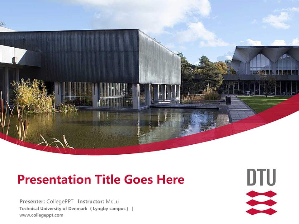 Technical University of Denmark （Lyngby campus） Course/Courseware Creation PPT Template4:3 ratio PPT effect preview image5