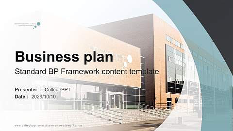Business Academy Aarhus Competition/Entrepreneurship Contest PPT Template