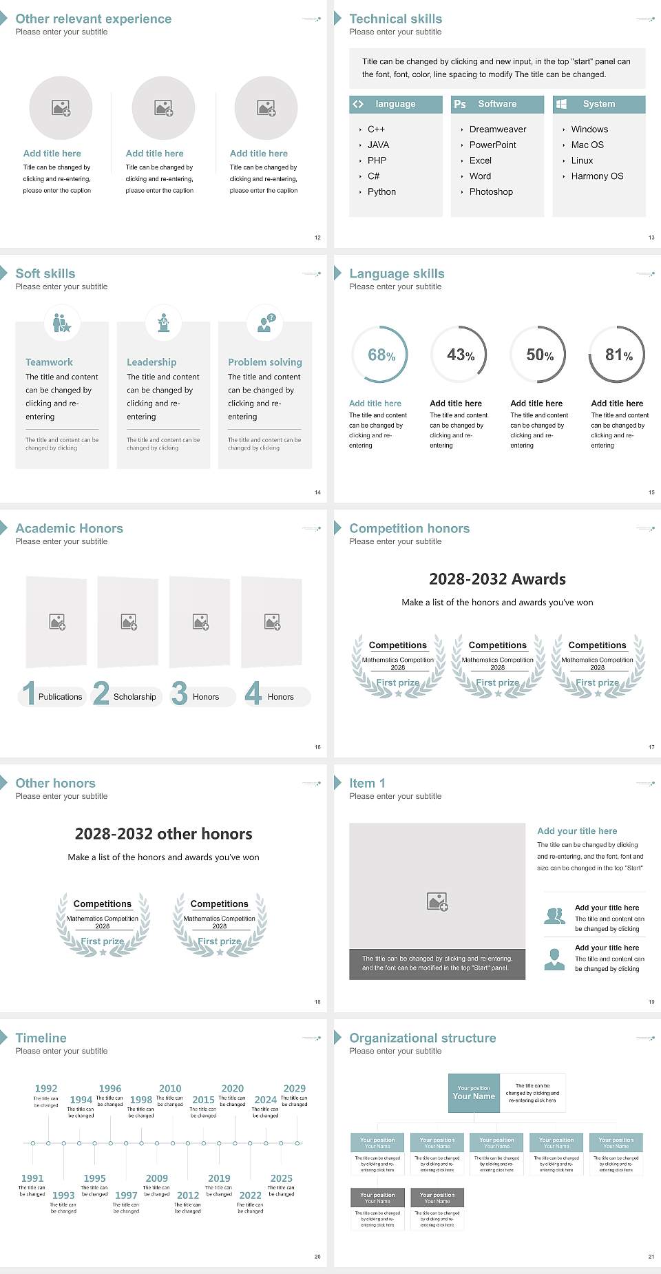 Business Academy Aarhus Resume PPT Template4:3 ratio PPT effect preview image3