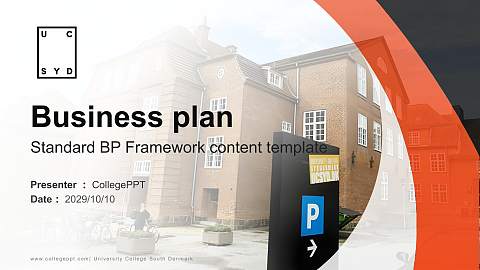 University College South Denmark Competition/Entrepreneurship Contest PPT Template