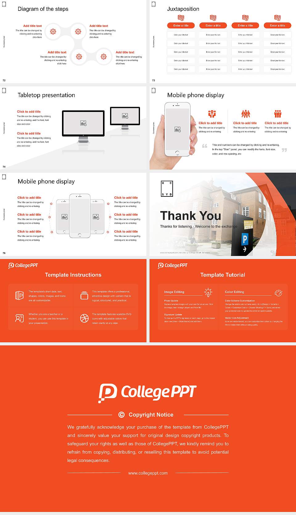 University College South Denmark Competition/Entrepreneurship Contest PPT Template16:9 ratio PPT effect preview image9