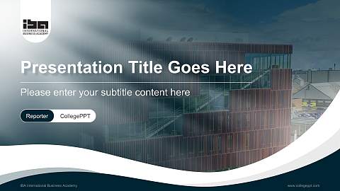 IBA International Business Academy Lecture Sharing and Networking Event PPT Template