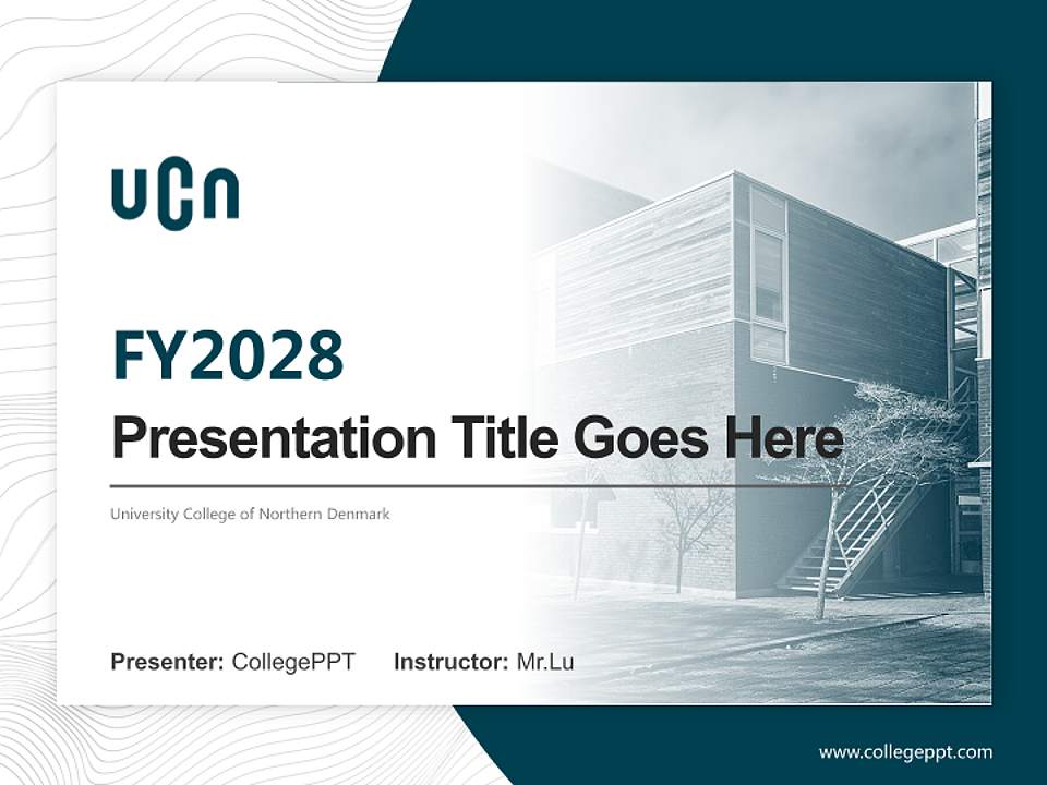 University College of Northern Denmark Academic Presentation/Research Findings Report PPT Template4:3 ratio PPT effect preview image5