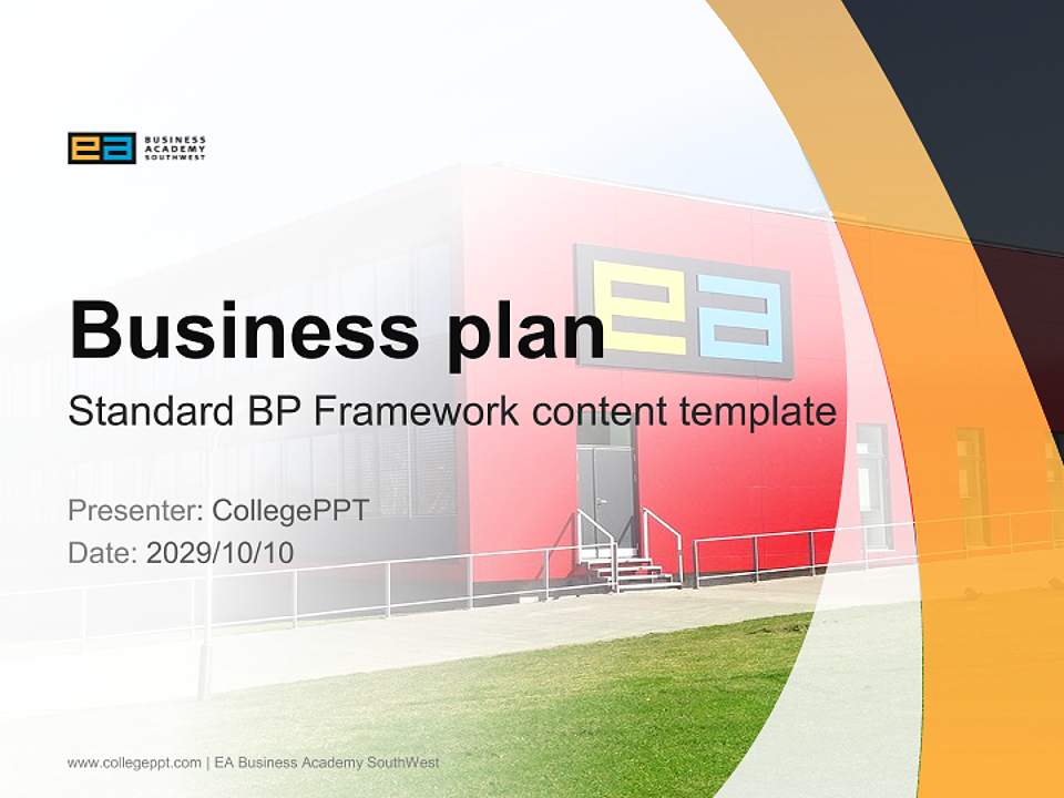 EA Business Academy SouthWest Competition/Entrepreneurship Contest PPT Template4:3 ratio PPT effect preview image9