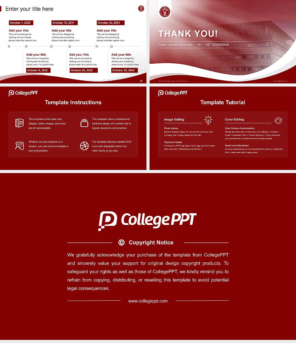 University of Copenhagen（North Campus） Lecture Sharing and Networking Event PPT Template16:9 ratio PPT effect preview image4