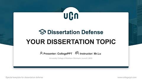 University College of Northern Denmark Graduation Thesis Defense PPT Template