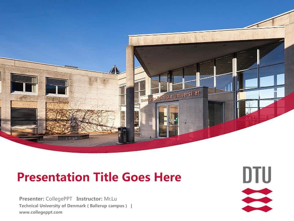 Technical University of Denmark（Ballerup campus） Course/Courseware Creation PPT Template4:3 ratio PPT effect preview image5