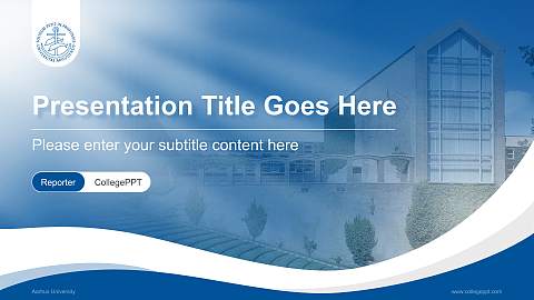 Aarhus University Lecture Sharing and Networking Event PPT Template
