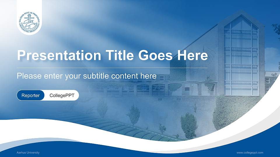 Aarhus University Lecture Sharing and Networking Event PPT Template16:9 ratio PPT effect preview image