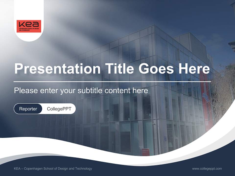 KEA – Copenhagen School of Design and Technology Lecture Sharing and Networking Event PPT Template4:3 ratio PPT effect preview image4