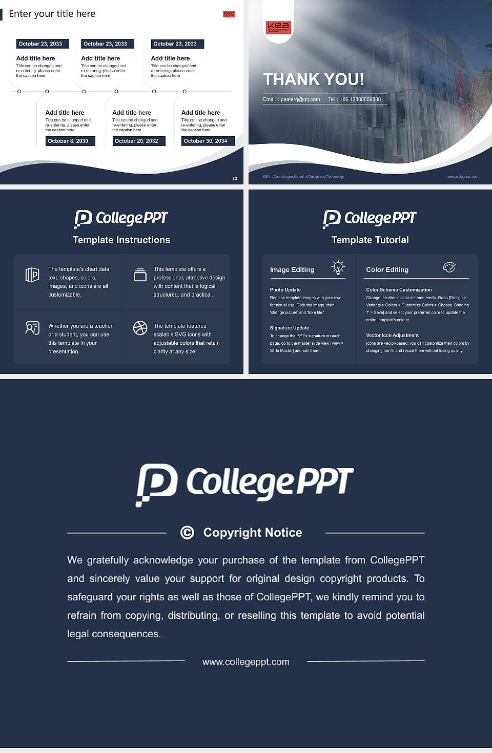 KEA – Copenhagen School of Design and Technology Lecture Sharing and Networking Event PPT Template4:3 ratio PPT effect preview image4