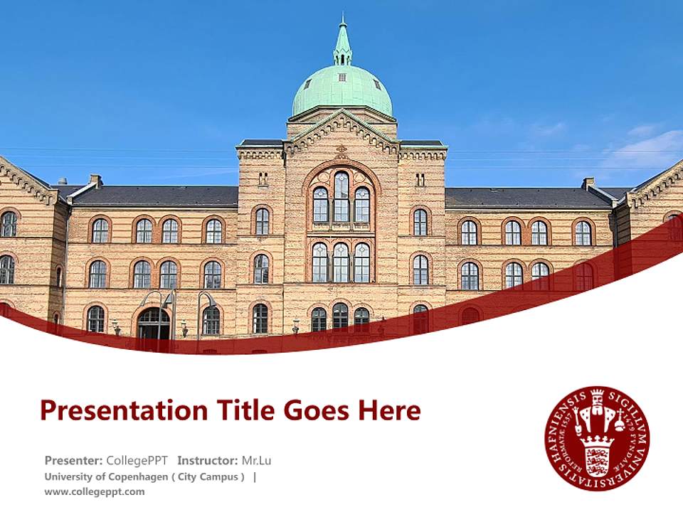 University of Copenhagen（City Campus） Course/Courseware Creation PPT Template4:3 ratio PPT effect preview image5