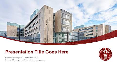University of Copenhagen（South Campus） Course/Courseware Creation PPT Template