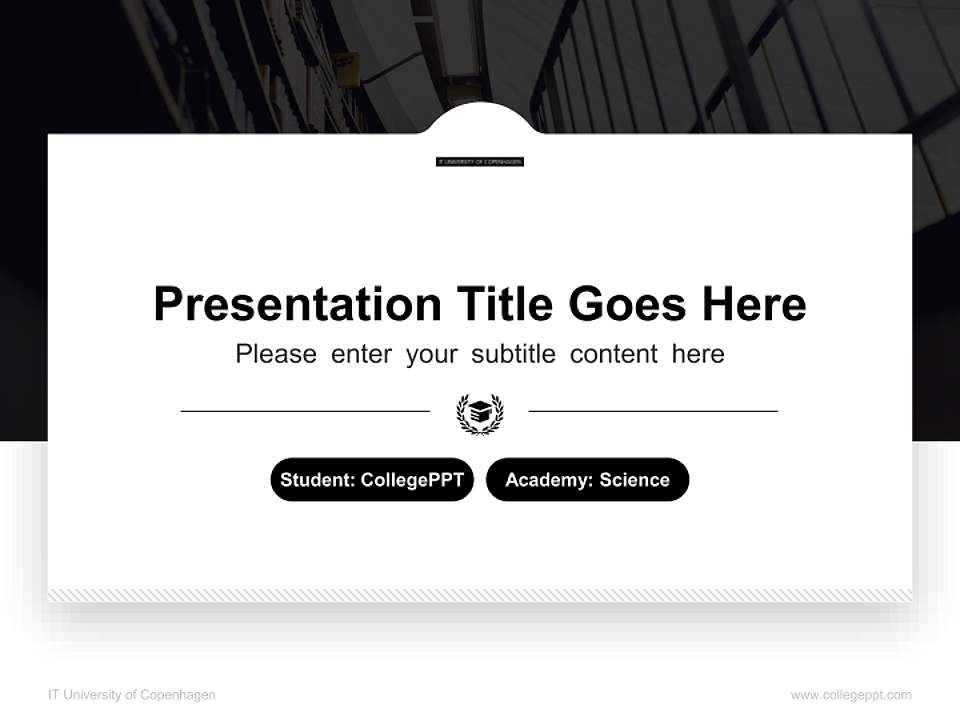 IT University of Copenhagen National Scholarship Defense PPT Template4:3 ratio PPT effect preview image4