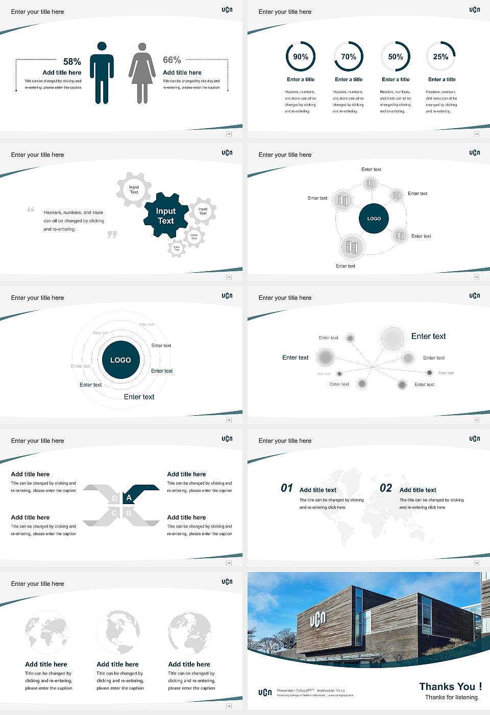 University College of Northern Denmark Course/Courseware Creation PPT Template16:9 ratio PPT effect preview image4