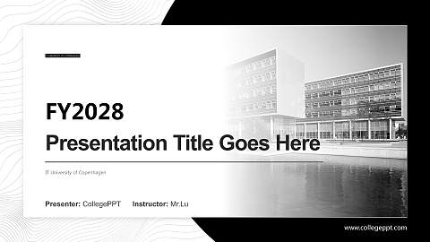 IT University of Copenhagen Academic Presentation/Research Findings Report PPT Template