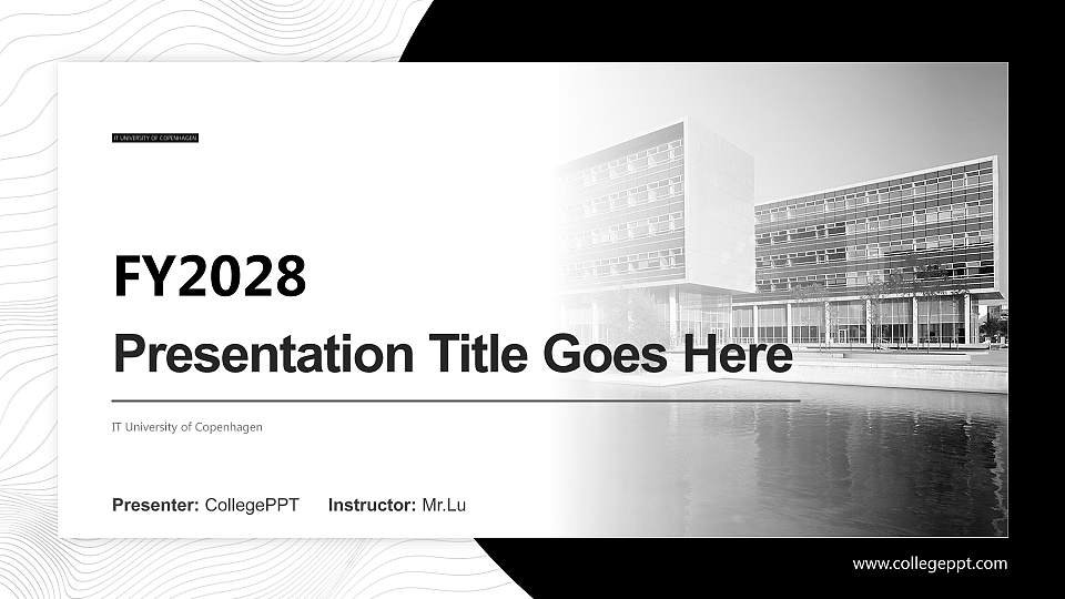 IT University of Copenhagen Academic Presentation/Research Findings Report PPT Template16:9 ratio PPT effect preview image1