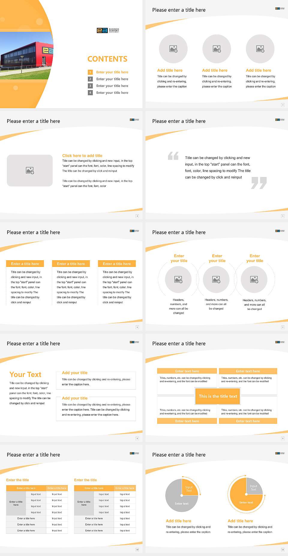EA Business Academy SouthWest Course/Courseware Creation PPT Template4:3 ratio PPT effect preview image2