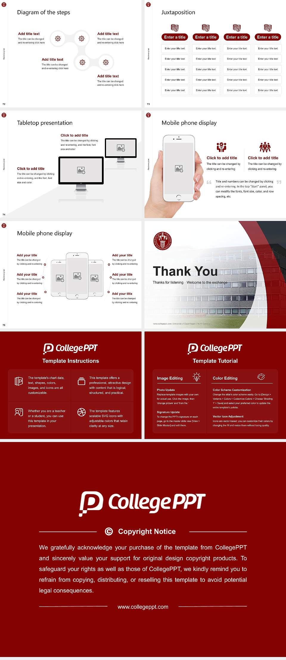 University of Copenhagen（North Campus） Competition/Entrepreneurship Contest PPT Template4:3 ratio PPT effect preview image9