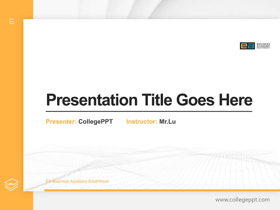 EA Business Academy SouthWest Thesis Proposal/Graduation Defense PPT Template4:3 ratio PPT effect preview image5