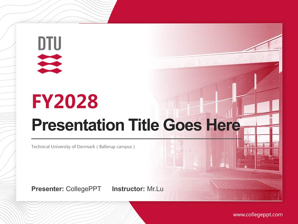Technical University of Denmark（Ballerup campus） Academic Presentation/Research Findings Report PPT Template4:3 ratio PPT effect preview image5