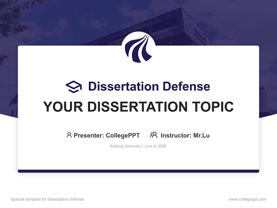 Aalborg University Graduation Thesis Defense PPT Template4:3 ratio PPT effect preview image7