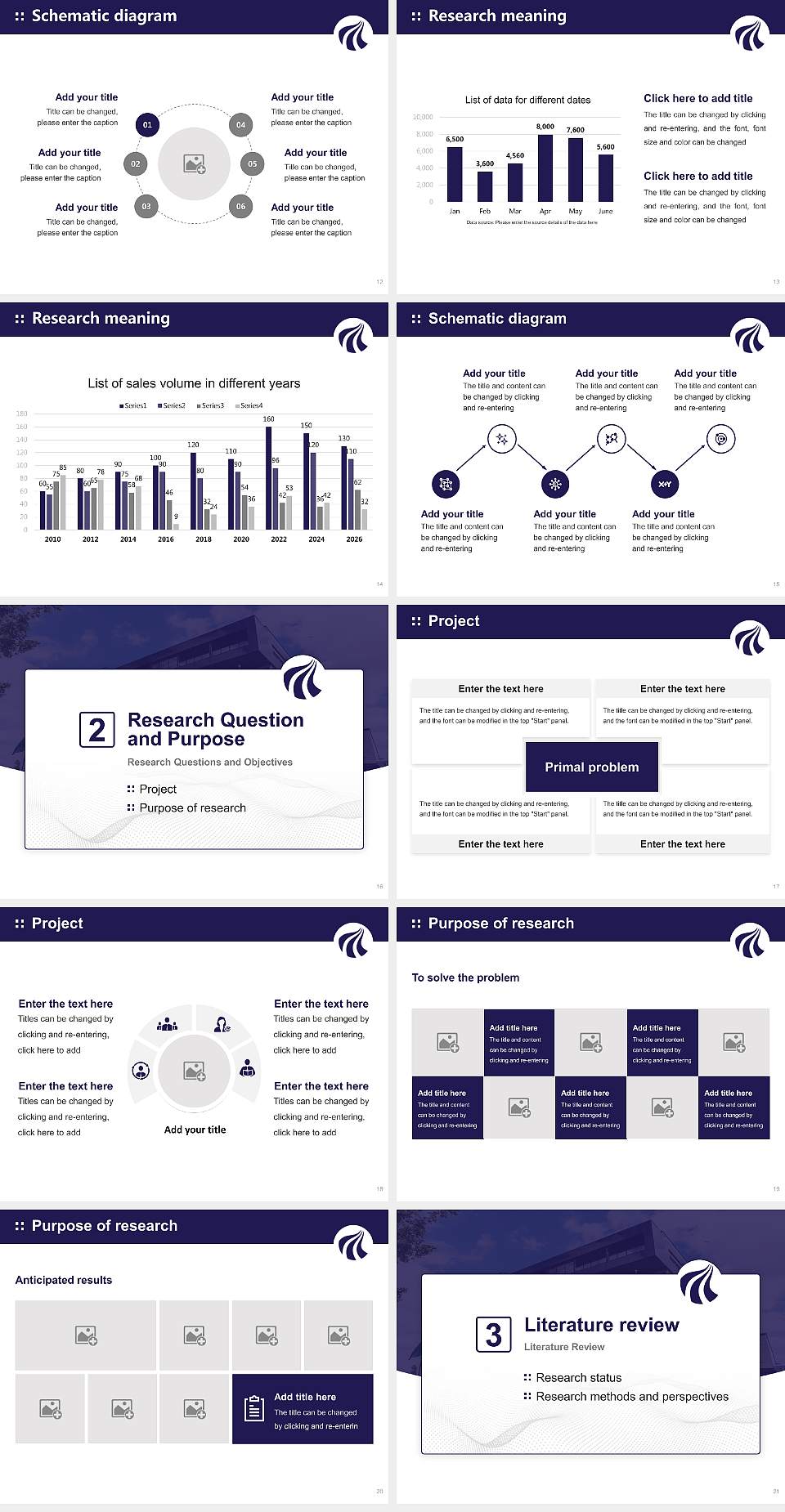 Aalborg University Graduation Thesis Defense PPT Template4:3 ratio PPT effect preview image3