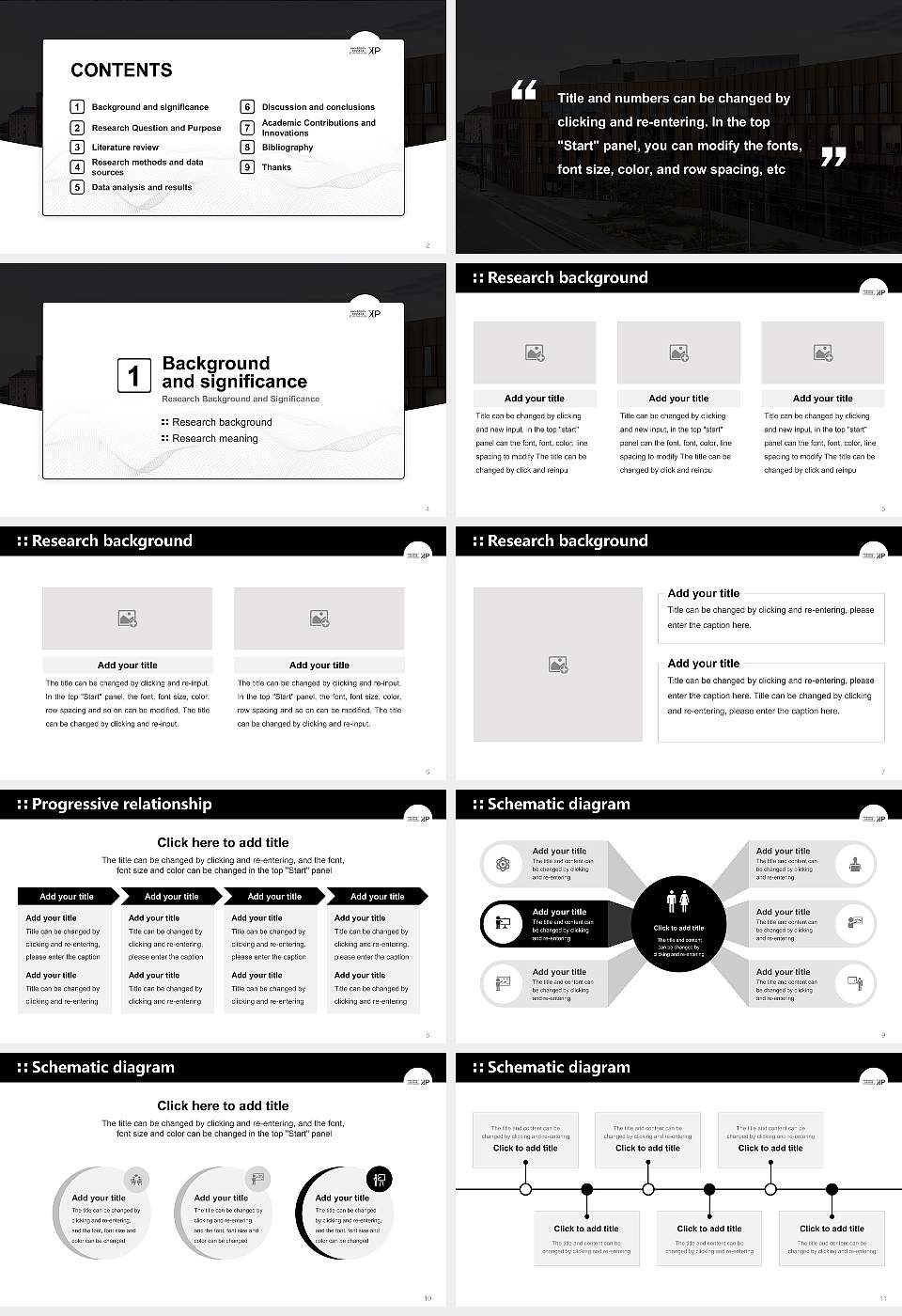 University College Copenhagen Graduation Thesis Defense PPT Template16:9 ratio PPT effect preview image2