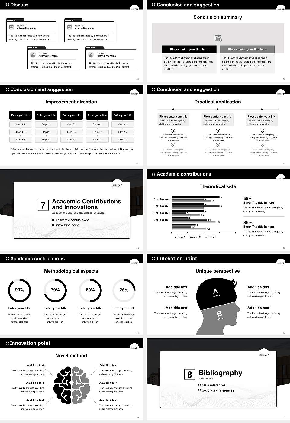 University College Copenhagen Graduation Thesis Defense PPT Template16:9 ratio PPT effect preview image6