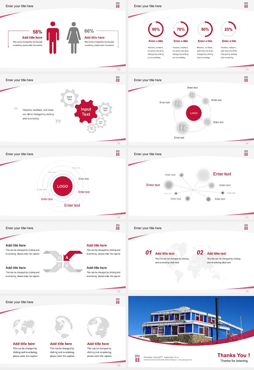 Technical University of Denmark（Sisimiut Campus） Course/Courseware Creation PPT Template16:9 ratio PPT effect preview image4