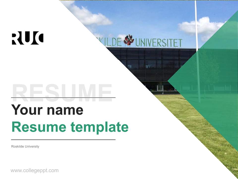 Roskilde University Resume PPT Template4:3 ratio PPT effect preview image5