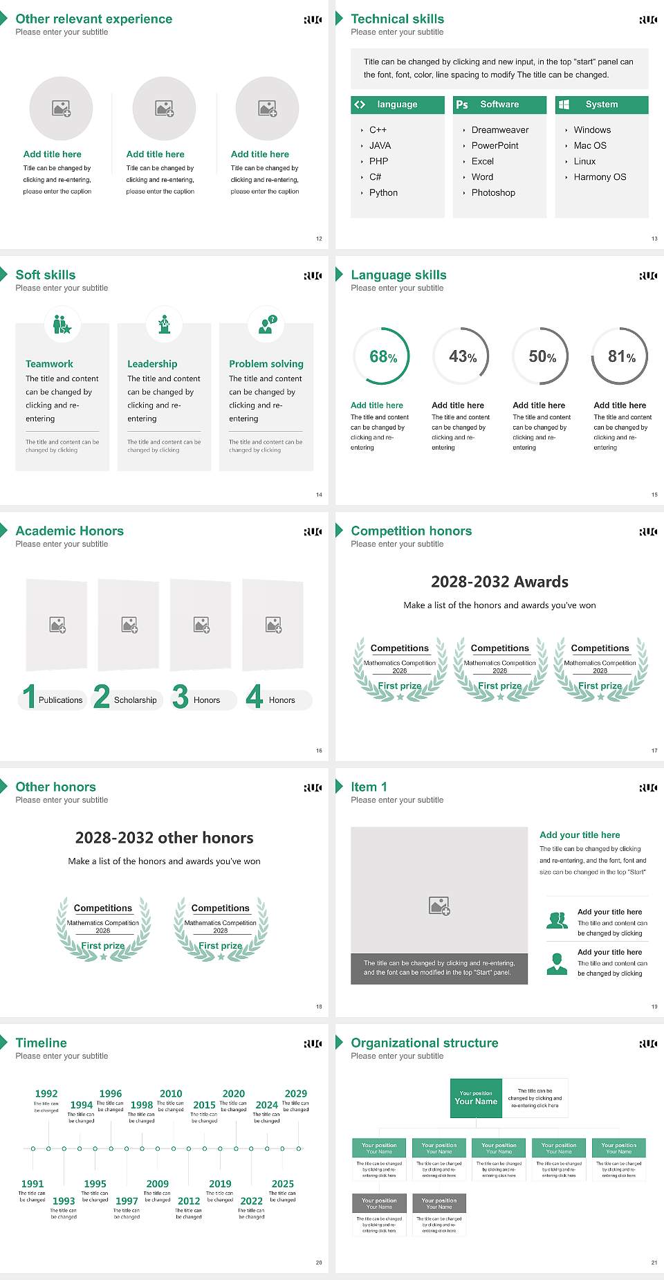 Roskilde University Resume PPT Template4:3 ratio PPT effect preview image3
