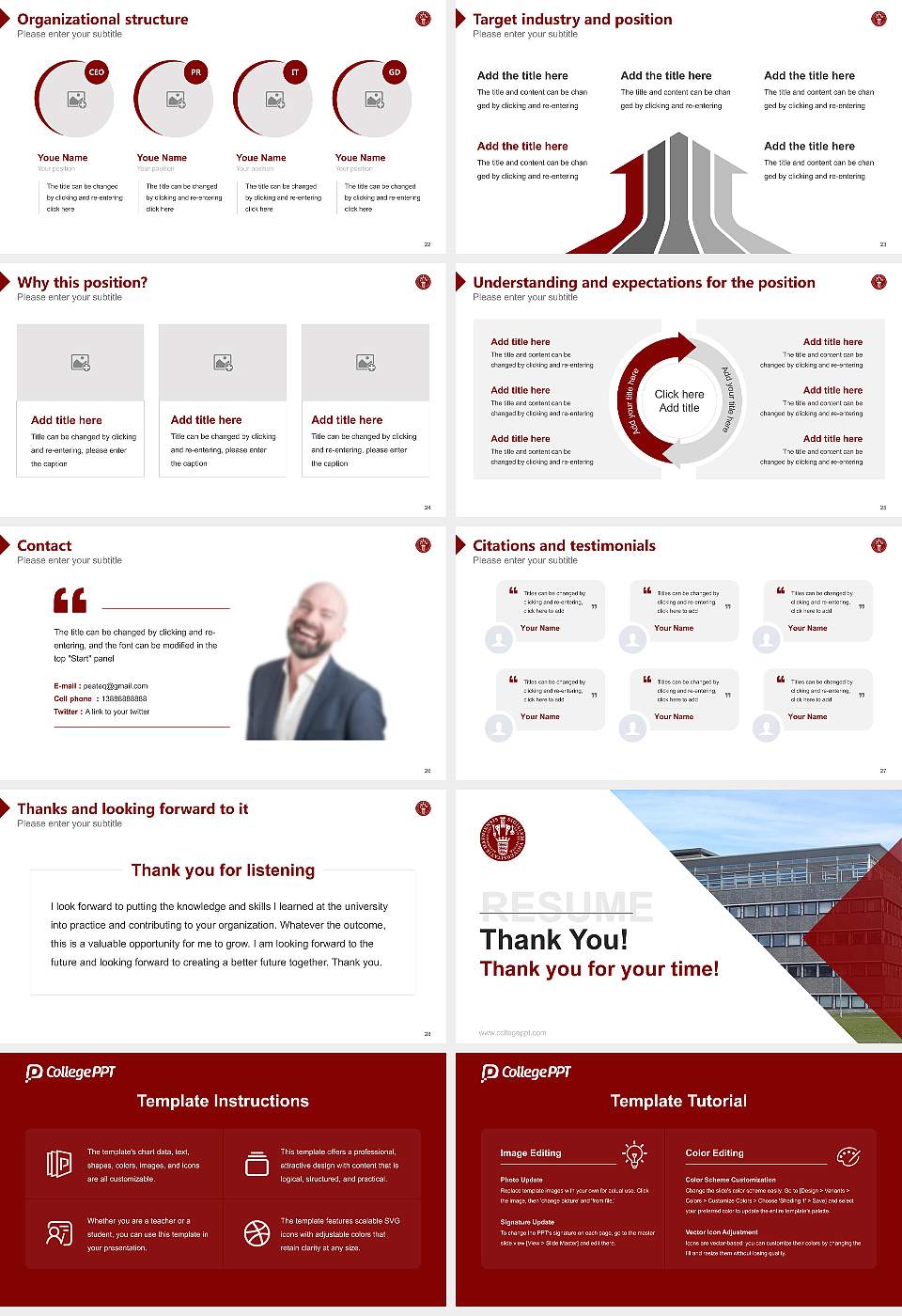 University of Copenhagen（North Campus） Resume PPT Template16:9 ratio PPT effect preview image4