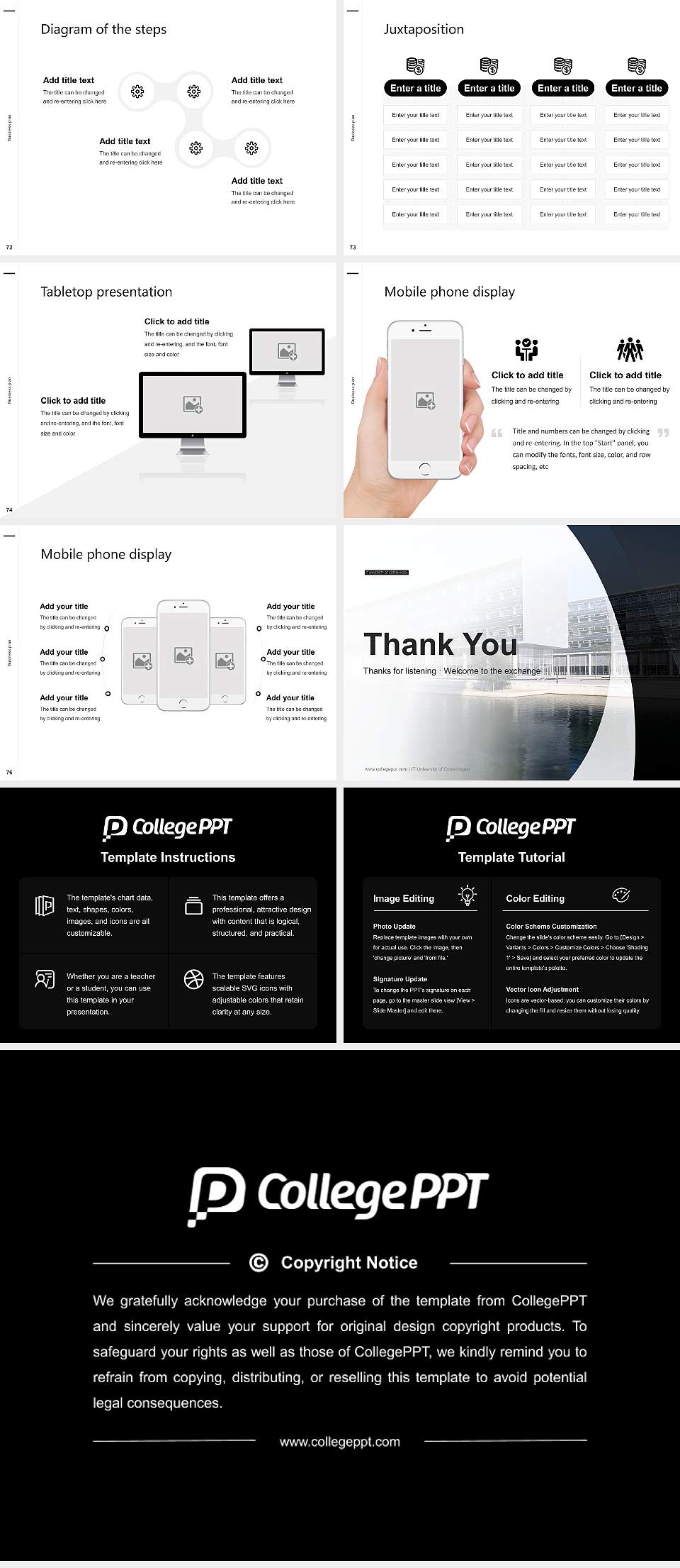 IT University of Copenhagen Competition/Entrepreneurship Contest PPT Template4:3 ratio PPT effect preview image9