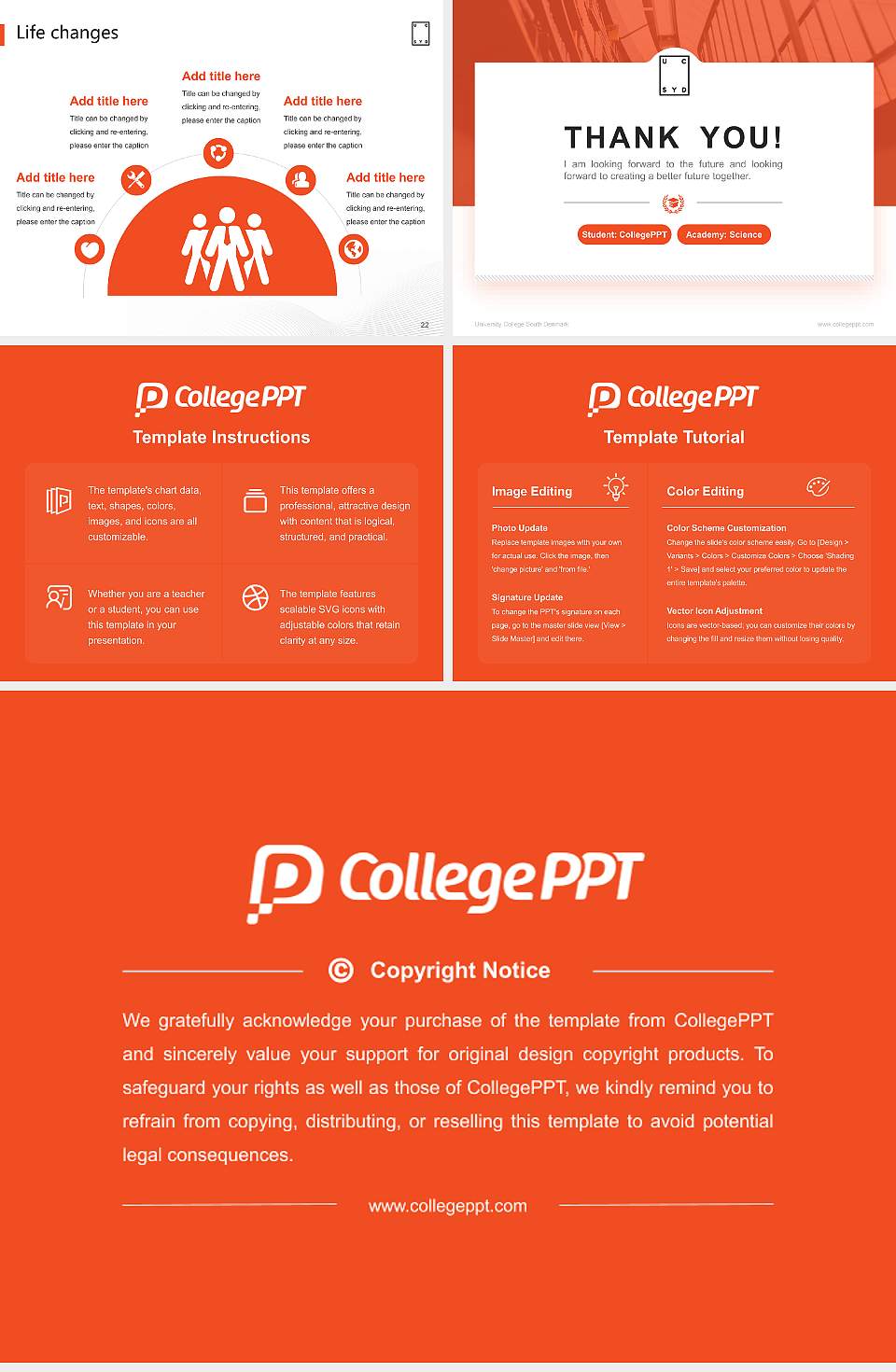 University College South Denmark National Scholarship Defense PPT Template4:3 ratio PPT effect preview image4