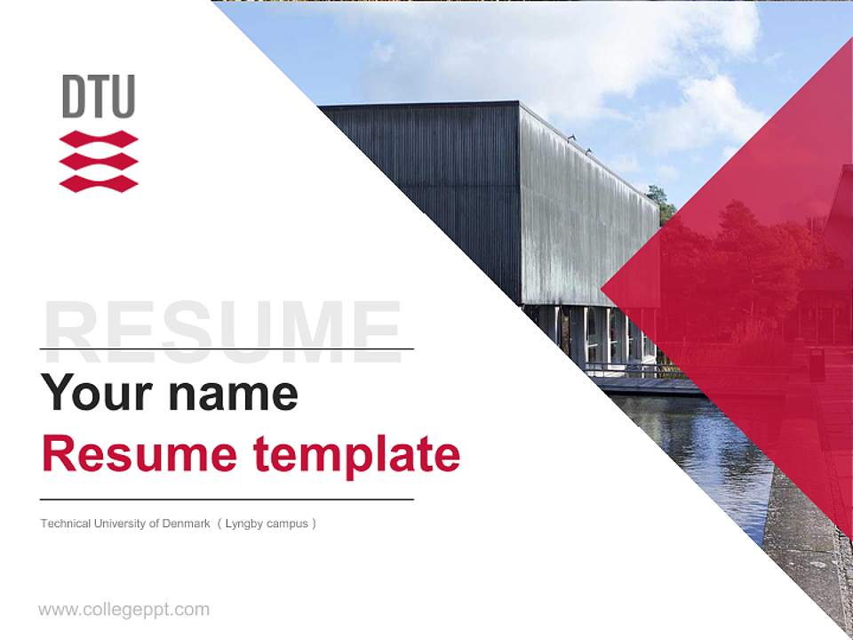 Technical University of Denmark （Lyngby campus） Resume PPT Template4:3 ratio PPT effect preview image5