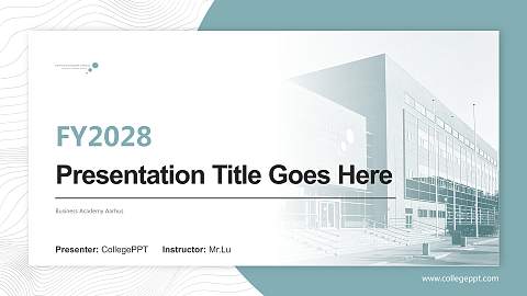 Business Academy Aarhus Academic Presentation/Research Findings Report PPT Template