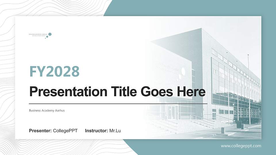 Business Academy Aarhus Academic Presentation/Research Findings Report PPT Template16:9 ratio PPT effect preview image