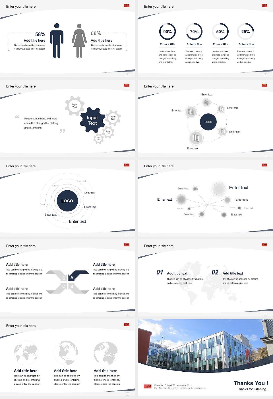 KEA – Copenhagen School of Design and Technology Course/Courseware Creation PPT Template16:9 ratio PPT effect preview image4