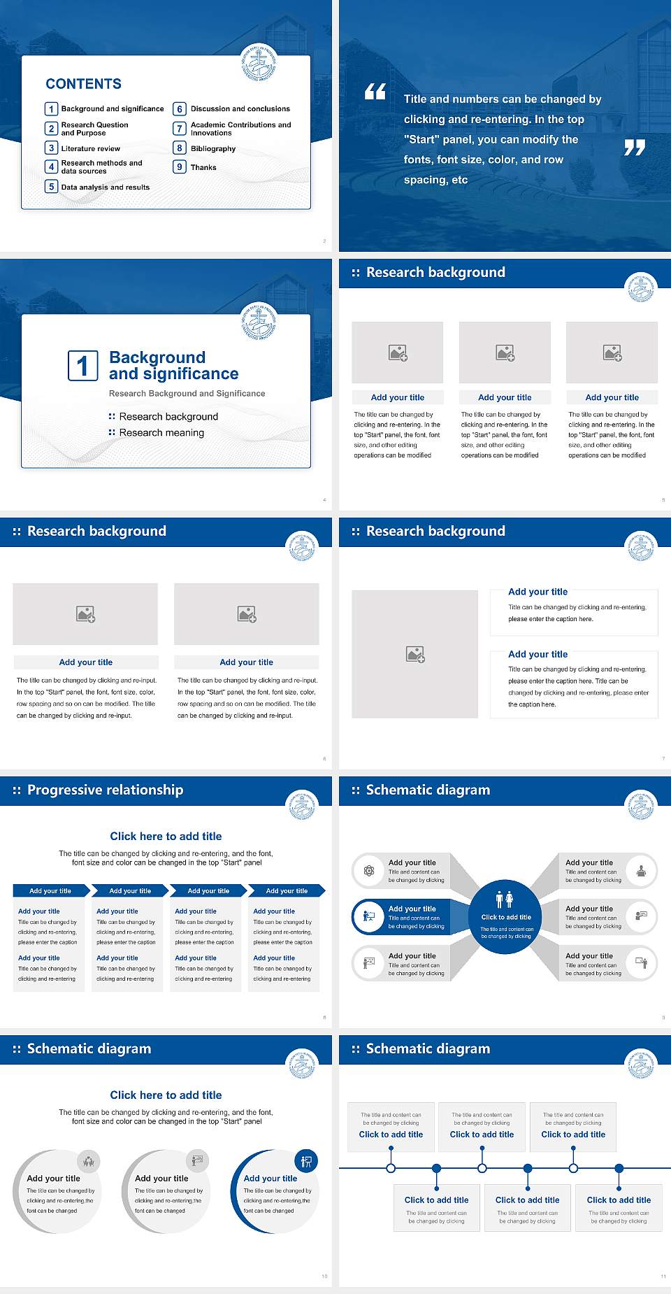 Aarhus University Graduation Thesis Defense PPT Template4:3 ratio PPT effect preview image2