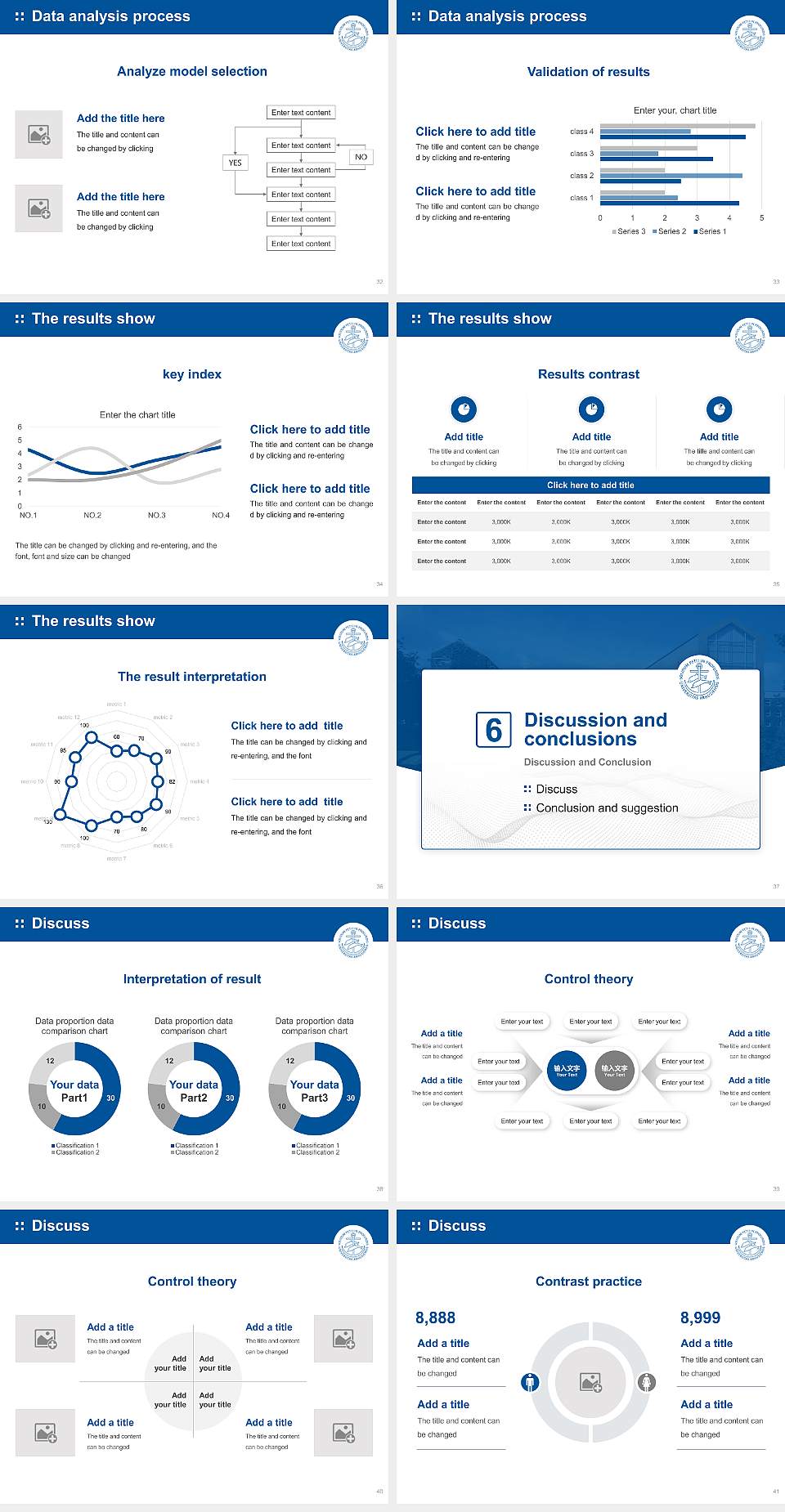 Aarhus University Graduation Thesis Defense PPT Template4:3 ratio PPT effect preview image5
