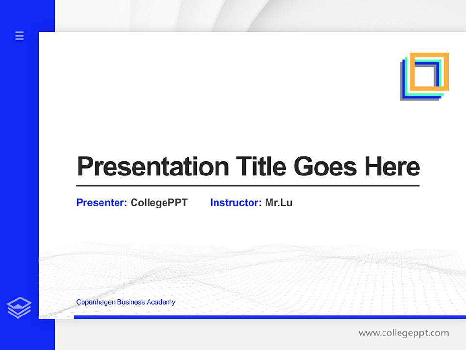 Copenhagen Business Academy Thesis Proposal/Graduation Defense PPT Template4:3 ratio PPT effect preview image5