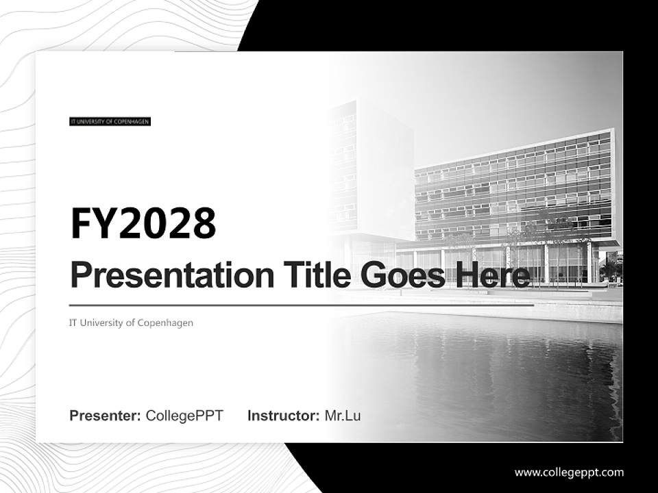 IT University of Copenhagen Academic Presentation/Research Findings Report PPT Template4:3 ratio PPT effect preview image5