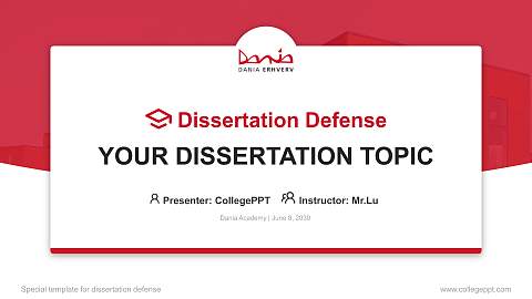 Dania Academy Graduation Thesis Defense PPT Template