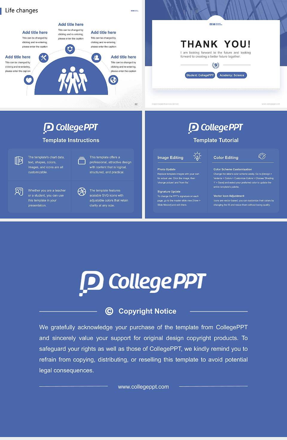 Copenhagen Business School National Scholarship Defense PPT Template4:3 ratio PPT effect preview image4