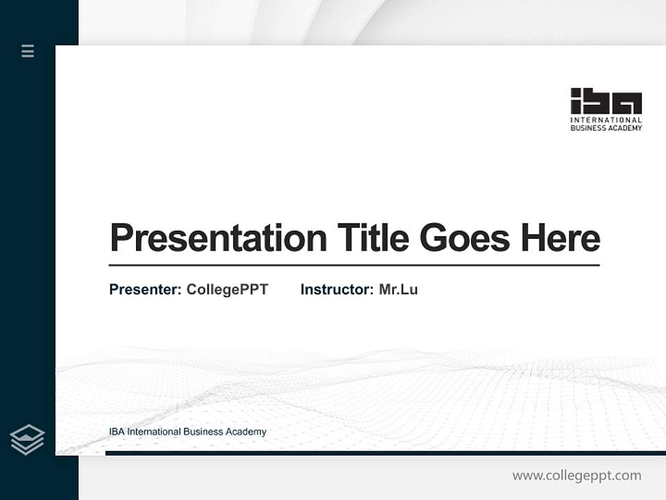 IBA International Business Academy Thesis Proposal/Graduation Defense PPT Template4:3 ratio PPT effect preview image5