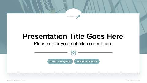 Business Academy Aarhus National Scholarship Defense PPT Template