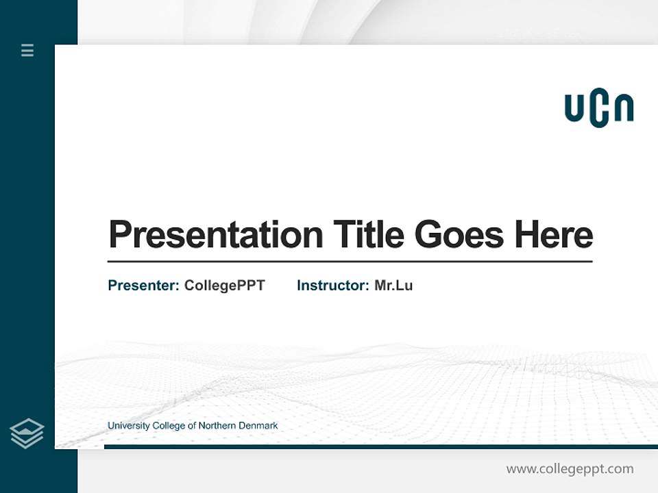 University College of Northern Denmark Thesis Proposal/Graduation Defense PPT Template4:3 ratio PPT effect preview image5