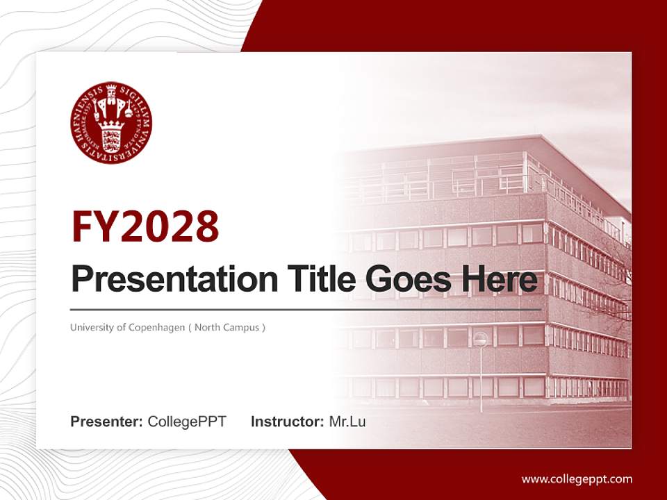 University of Copenhagen（North Campus） Academic Presentation/Research Findings Report PPT Template4:3 ratio PPT effect preview image5