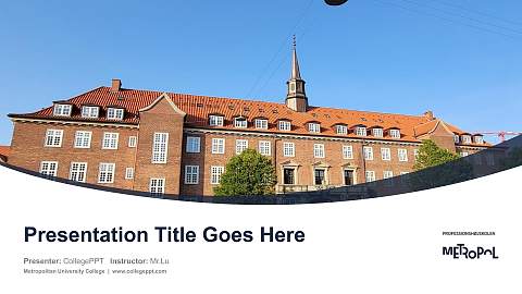 Metropolitan University College Course/Courseware Creation PPT Template